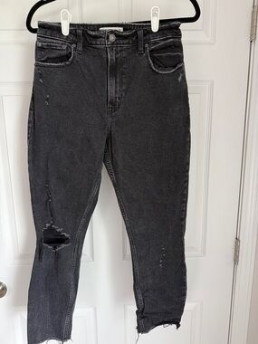 Abercrombie & Fitch Black Distressed Skinny Jeans